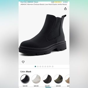 JABASIC Elastic Lug Chelsea Boot; Size 8 (fits like size 9)